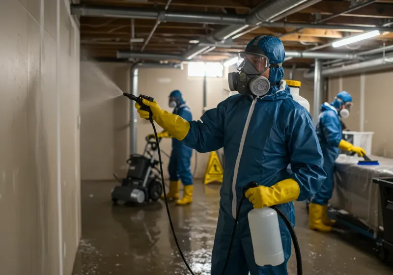 Basement Sanitization and Antimicrobial Treatment process in Harbor Bluffs, FL